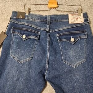 True Religion Geno SN Flap Slim Relaxed Jeans Men's Size 36 x 32 Medium Wash NWT
